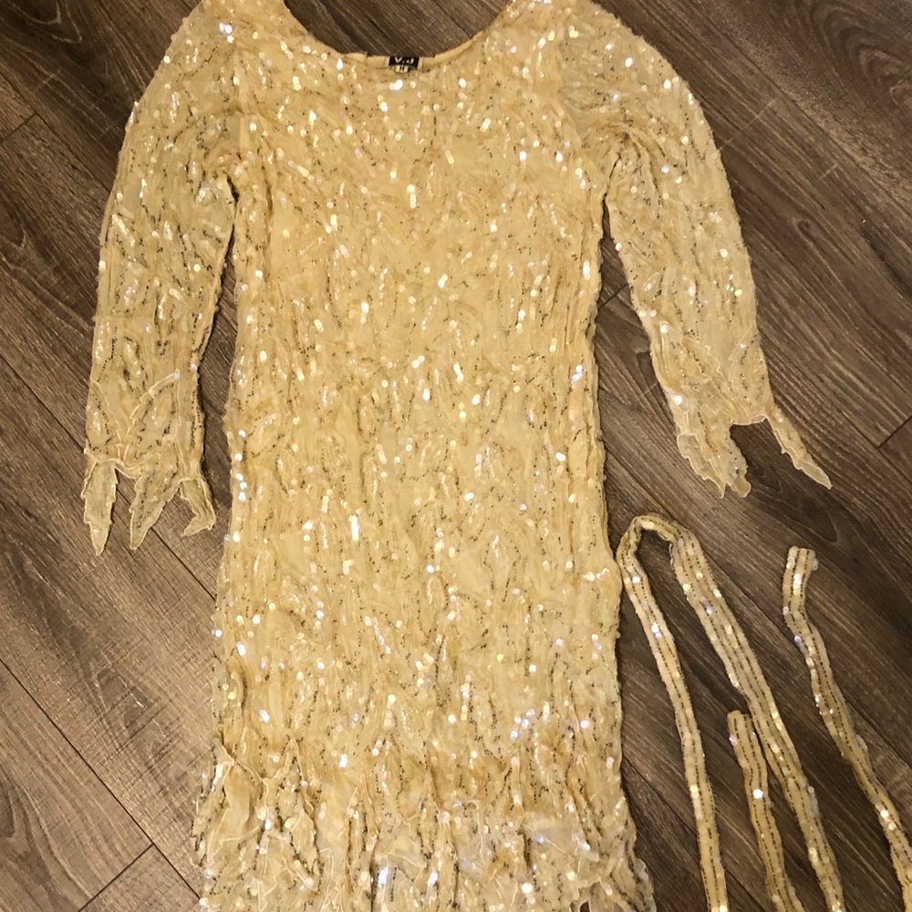 Vintage full sparkle 20’s flapper dress